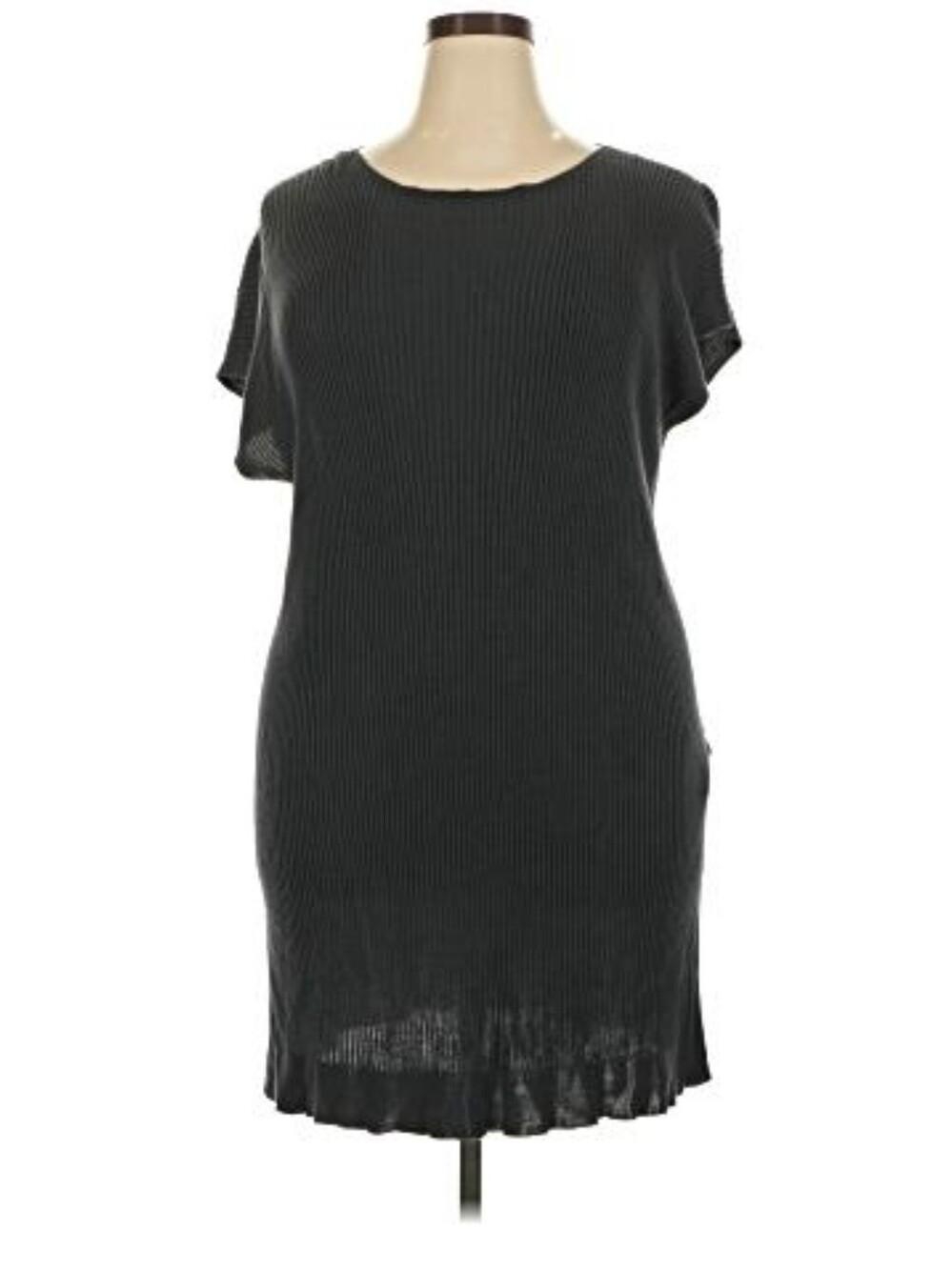 Eileen Fisher Size 3X Dark Gray Lyocell Knit Shift Dress NWT